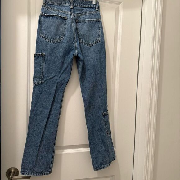 Zara Cargo Pockets JEANS SIZE 2 - Picture 3 of 3